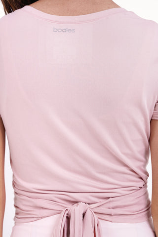 Aira Wrap Top in Ballet Pink
