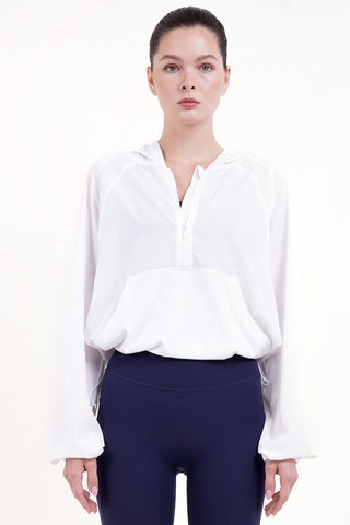 Supreme Half-Zip Hoodie in White