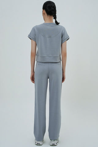 All-Season Top in Steel Blue