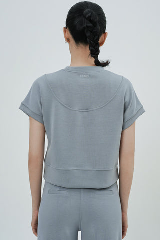 All-Season Top in Steel Blue