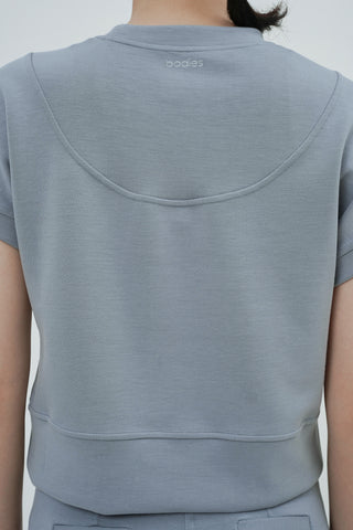 All-Season Top in Steel Blue