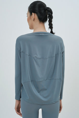 Cove Long Sleeve Top in Steel Blue (1 S LEFT)