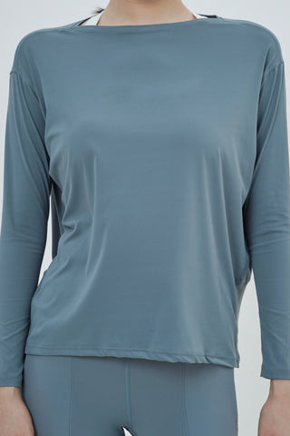 Cove Long Sleeve Top in Steel Blue (1 S LEFT)