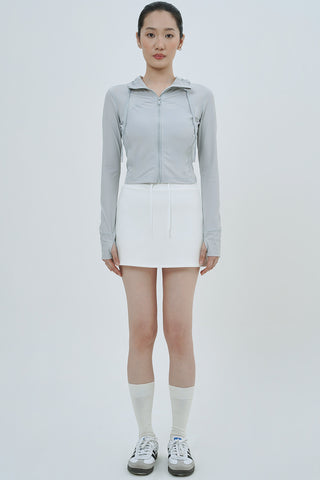 Lightweight Cropped Jacket in Fog Grey