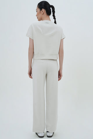 Suave Straight Leg Sweatpants in Ivory (M LEFT)