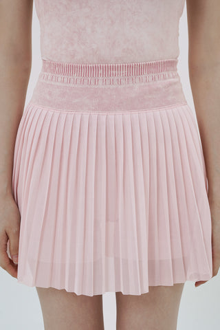 Marbled Pleated Skirt in Rosé
