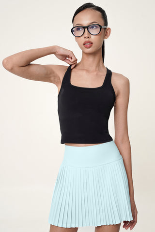 Lavish Pleated Tennis Skirt in Ice Blue