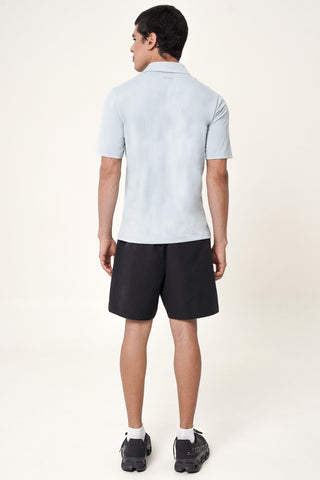 Tee Polo Top in Ice Blue