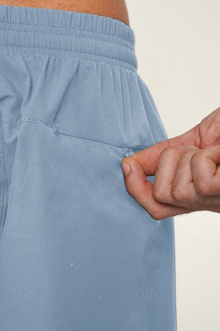 Roo Compression Shorts in Sky Blue