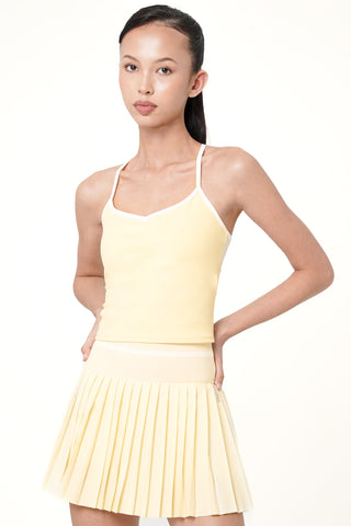 Heart Contrast Bra Tank in Butter (LAST PIECE)