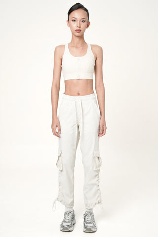 Peak Zip-Bra in Ivory