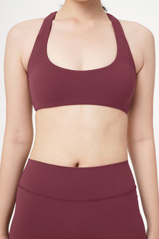Power Form Bra Top in Burgundy Wine