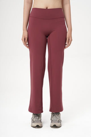Smooth Straight Pants in Burgundy Wine (Last Pieces)