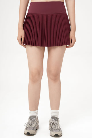 Serene Pleated Skirt in Wine
