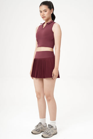Pristine Polo Top in Wine