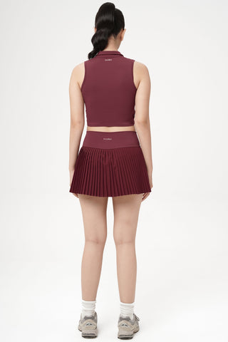 Pristine Polo Top in Wine