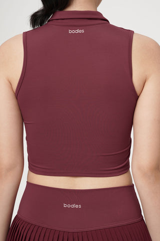 Pristine Polo Top in Wine