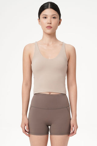 Solid Bra Top in Sand