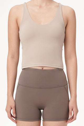 Solid Bra Top in Sand