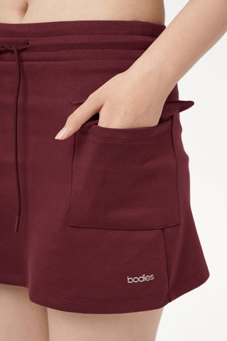 Cargo Skirt in Burgundy Wine