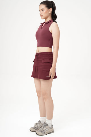 Cargo Skirt in Burgundy Wine
