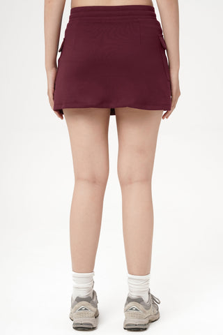 Cargo Skirt in Burgundy Wine