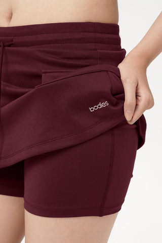 Cargo Skirt in Burgundy Wine