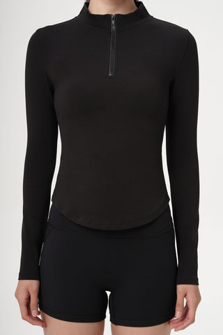 Stream Black Long-sleeved Top