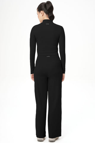 Outline Ribbed Jacket in Black