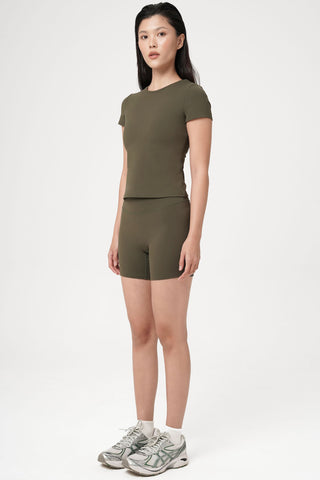 Solene Baby Tee in Moss