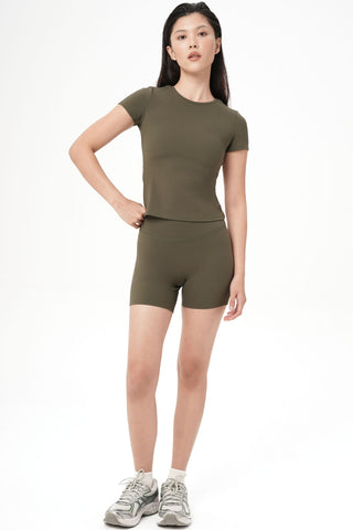Solene Baby Tee in Moss