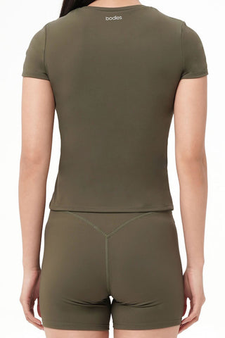 Solene Baby Tee in Moss