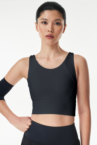Manifest Ribbed Black Bra