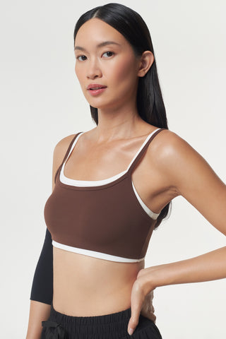 Gleam Bra Top in Espresso