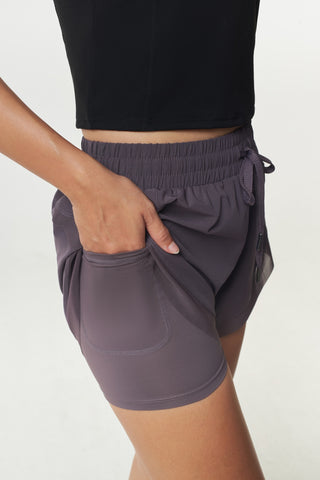 Metric Shorts in Dusty Purple