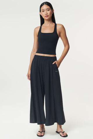 Step Wide Pants in Black