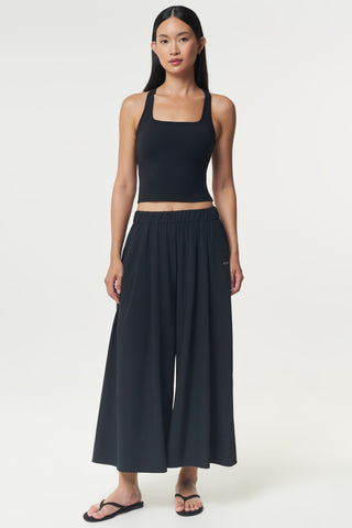 Step Wide Pants in Black