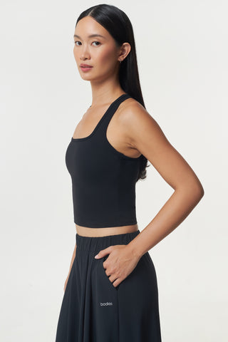 Step Wide Pants in Black
