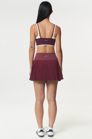 Serene Pleated Skirt in Wine