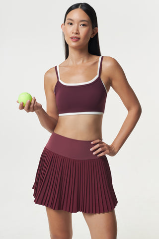 Gleam Bra Top in Wine