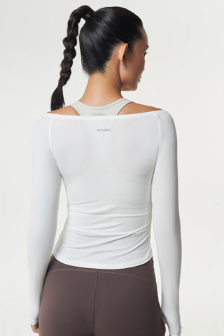 Finesse Off Shoulder Top in White