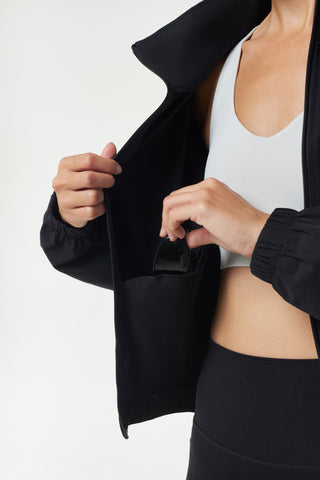 Rusher Bomber Jacket in Black