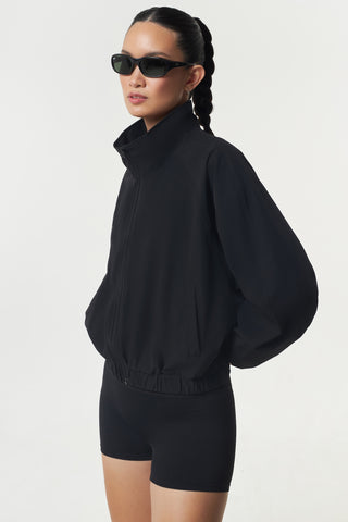 Rusher Bomber Jacket in Black
