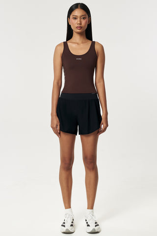 Route Pocket Tank Top in Espresso