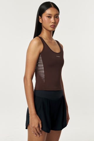 Route Pocket Tank Top in Espresso