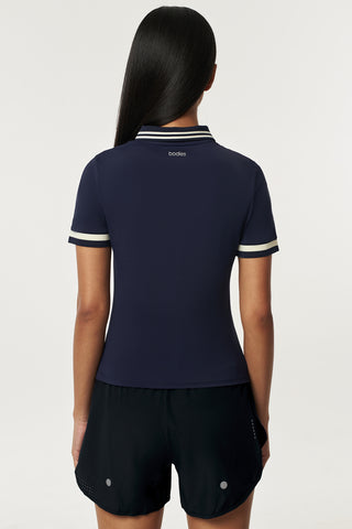 Front Court Polo Top in Navy