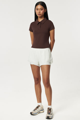 Prime Polo Top in Espresso