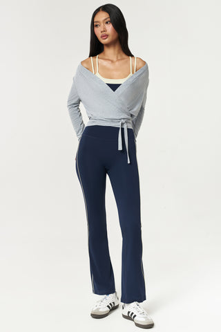 Sierra Wrap Top in Light Grey