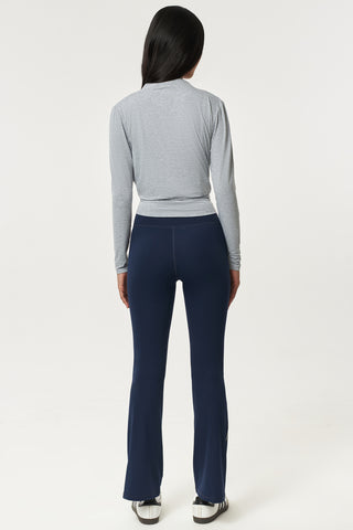 Sierra Wrap Top in Light Grey