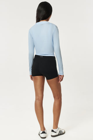 Sierra Wrap Top in Baby Blue